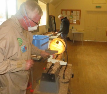 Keith progressing his bowl turning
